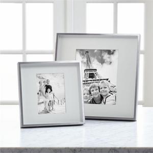 Brushed Silver Picture Frames (Set of 3)