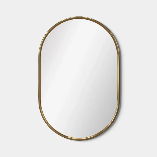 24"x36" Metal Tube Wall Mirror Gold - Threshold™