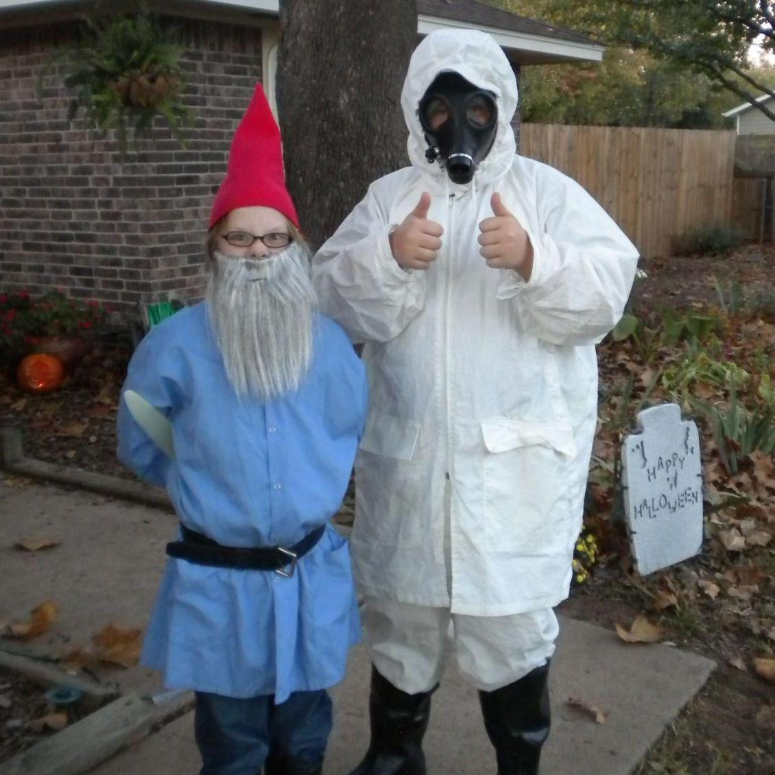Peter and Hudson's first Halloween as friends.