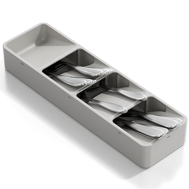 Li & Zhao Silverware Organizer for Drawer - Utensil Drawer Organizer Compact Utensil Organizer Silverware Tray Cutlery Organizer Spoon Drawer Kitchen for Kitchen, Office, Bathroom, Living room