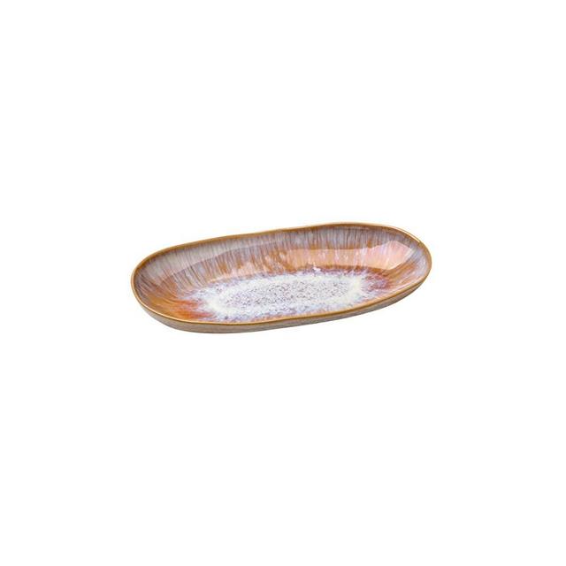 Casafina Ibiza Collection Fine Stoneware Ceramic Oval Tray Small 9,5", Sand