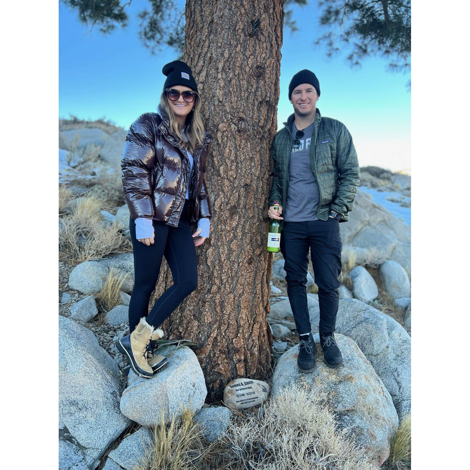 10-year anniversary of Trevor's father's passing spent at Convict Lake, CA - November, 2022
You can find James's rock at a tree overlooking the lake.
