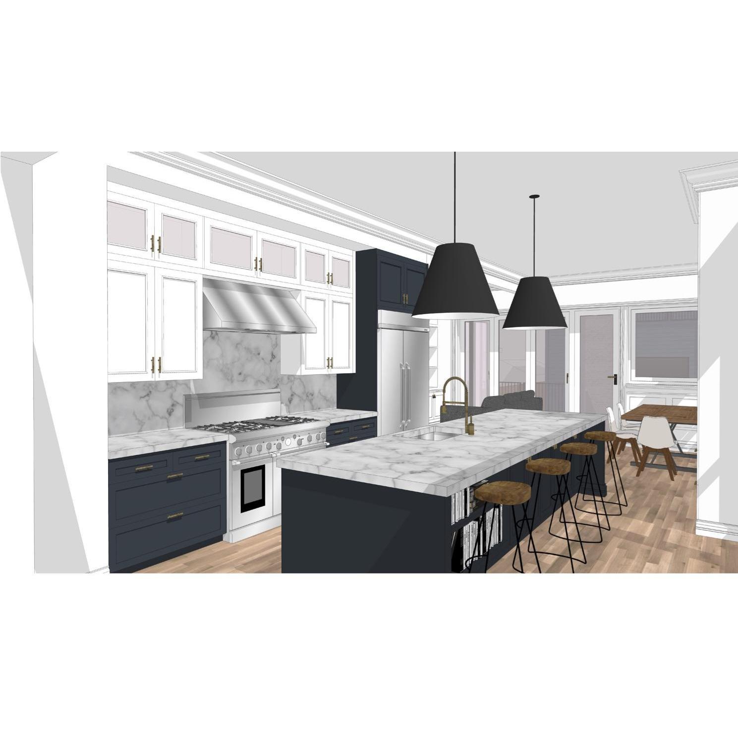 rendering of the new kitchen