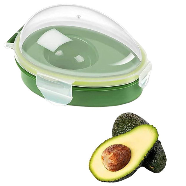 Kryslanix Avocado Saver Holder with Clear Snap-On Lid,Avocado Fresh Saver,Avocado Container Storage Box,Fruit Keeper Avocado Keeper Storage container-Keep Your Avocados Fresh for Days