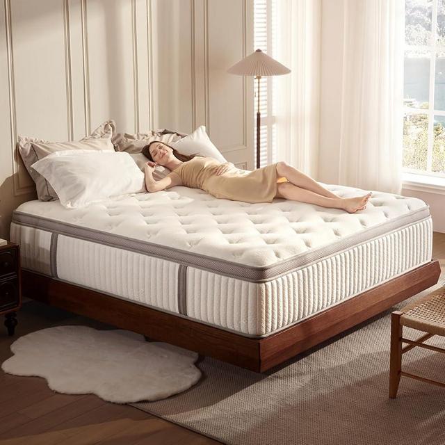 Sofelf Queen Mattress, 12 inch Queen Size Cooling Gel Memory Foam Mattresses for Pressure Relief, Medium Firm Hybrid Mattress in a Box, CertiPUR-US Certified