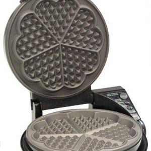 Chef’sChoice WafflePro 830 Traditional Five-of-Hearts Waffle Maker with Taste Texture Select Quad Baking Instant Temperature Recovery Fast Bake Easy to Clean with Overflow Channel, Waffle Iron, Black