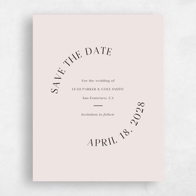 Light Greige, Beige Wedding Save the Date - Tarbert Portrait