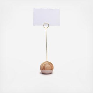 Sphere with Gold Loop Signage Holder, Set of 2