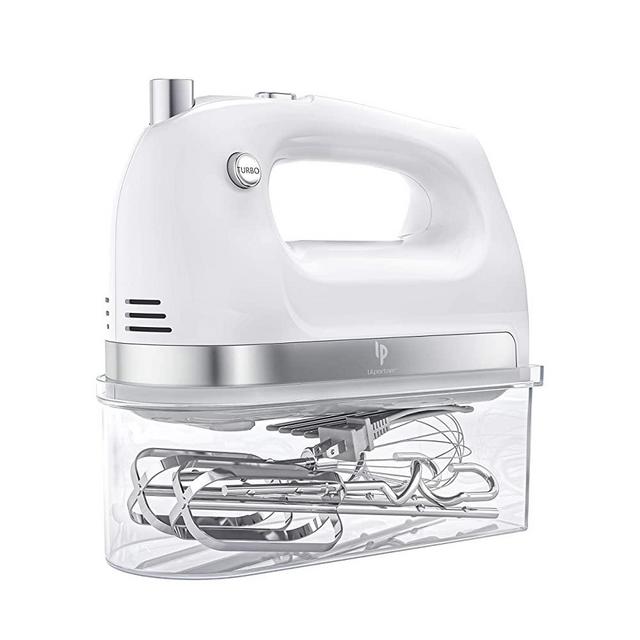  LILPARTNER Hand Mixer Electric, 400W Food Mixer 5 Speed Handheld  Mixer, 5 Stainless Steel Accessories, Storage Box, Kitchen Mixer with Cord  for Cream, Cookies, Dishwasher Safe: Home & Kitchen