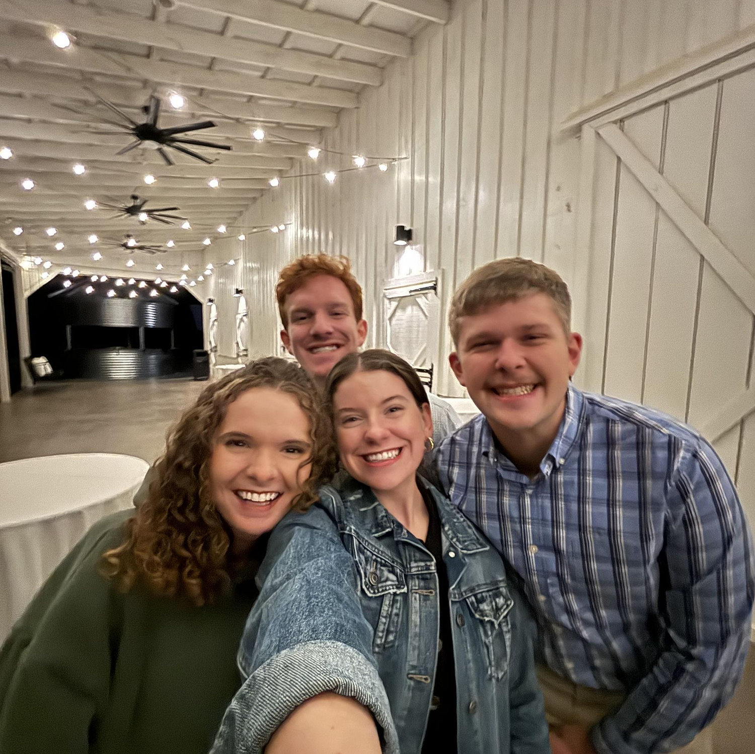 Caleb came along to help be one of Georgia's assistants for one of her weddings she worked.