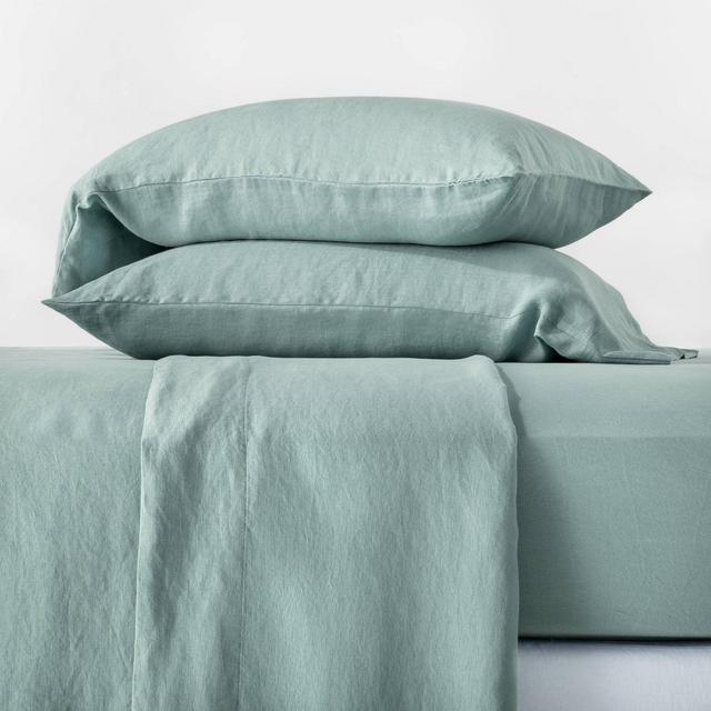 King 100% Hemp Solid Sheet Set Sage Green - Casaluna™