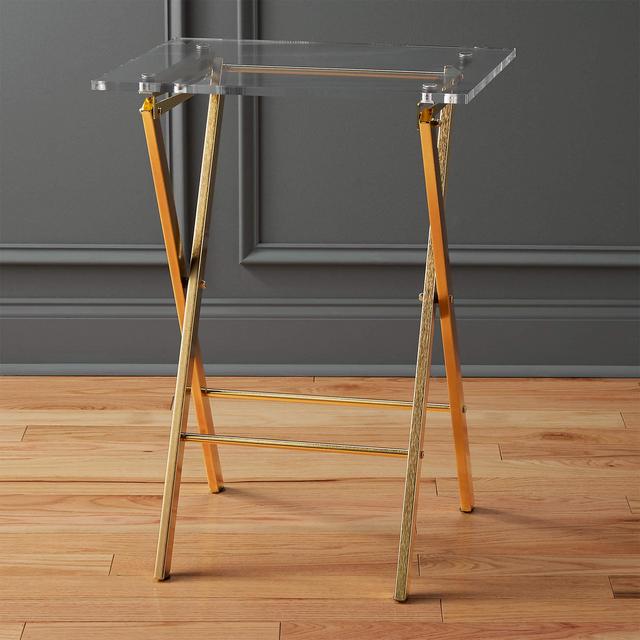CB2 Novo Acrylic Folding Table