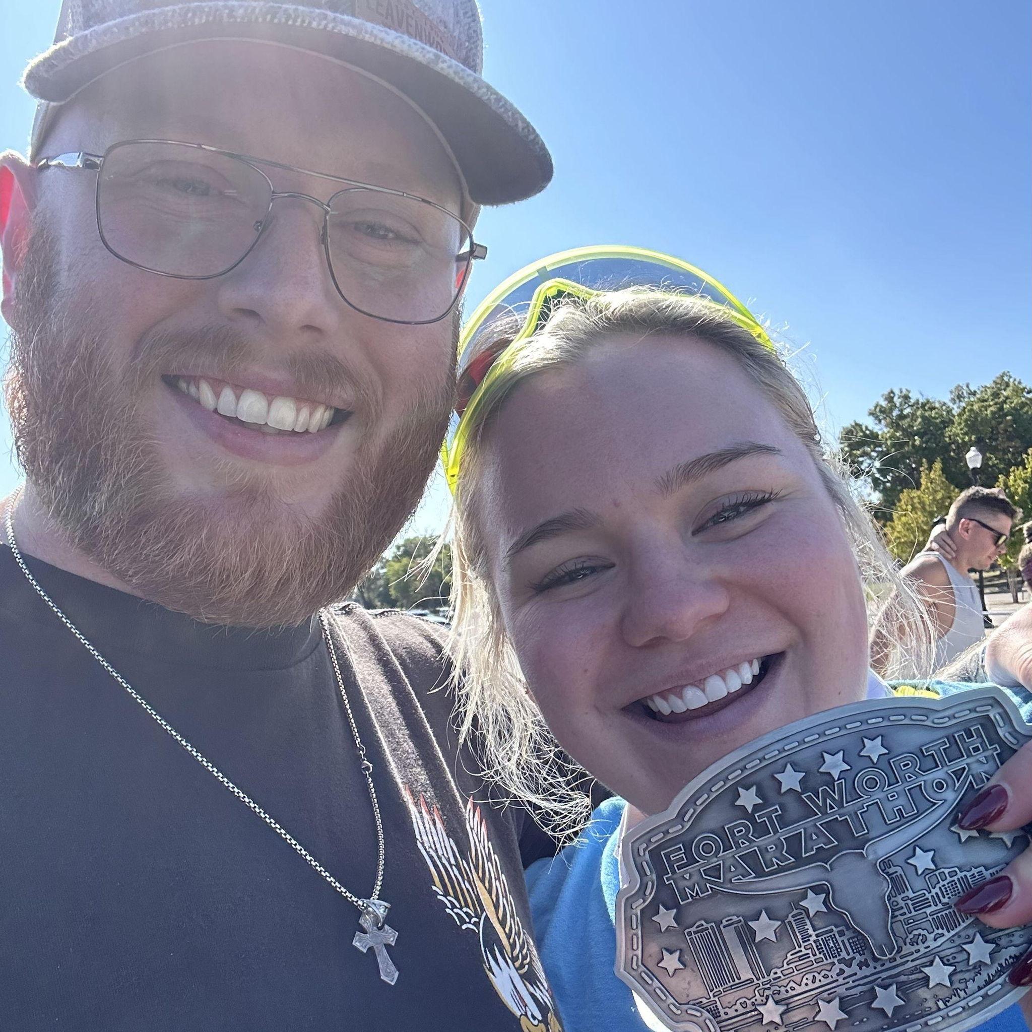 Raleigh cheering me on for my first half marathon! The BEST cheer squad a girl could ask for!