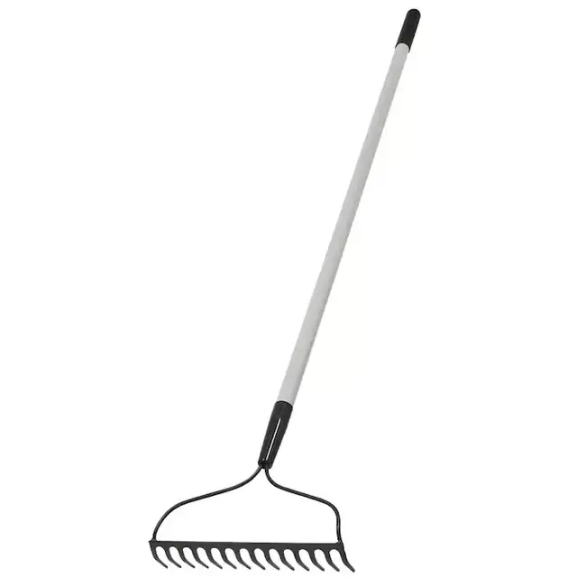 Blue Hawk 54.5-in L Fiberglass-Handle Welded Steel Garden Rake