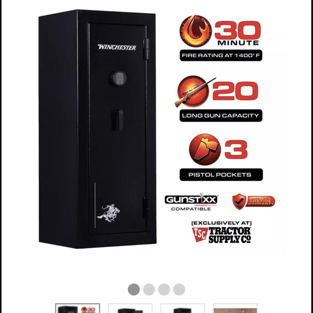 Winchester Safes 20 Long Gun 14.2 cu. ft. Electronic Lock Gun Safe, 30 Min. Fire Rating, Black at Tractor Supply Co