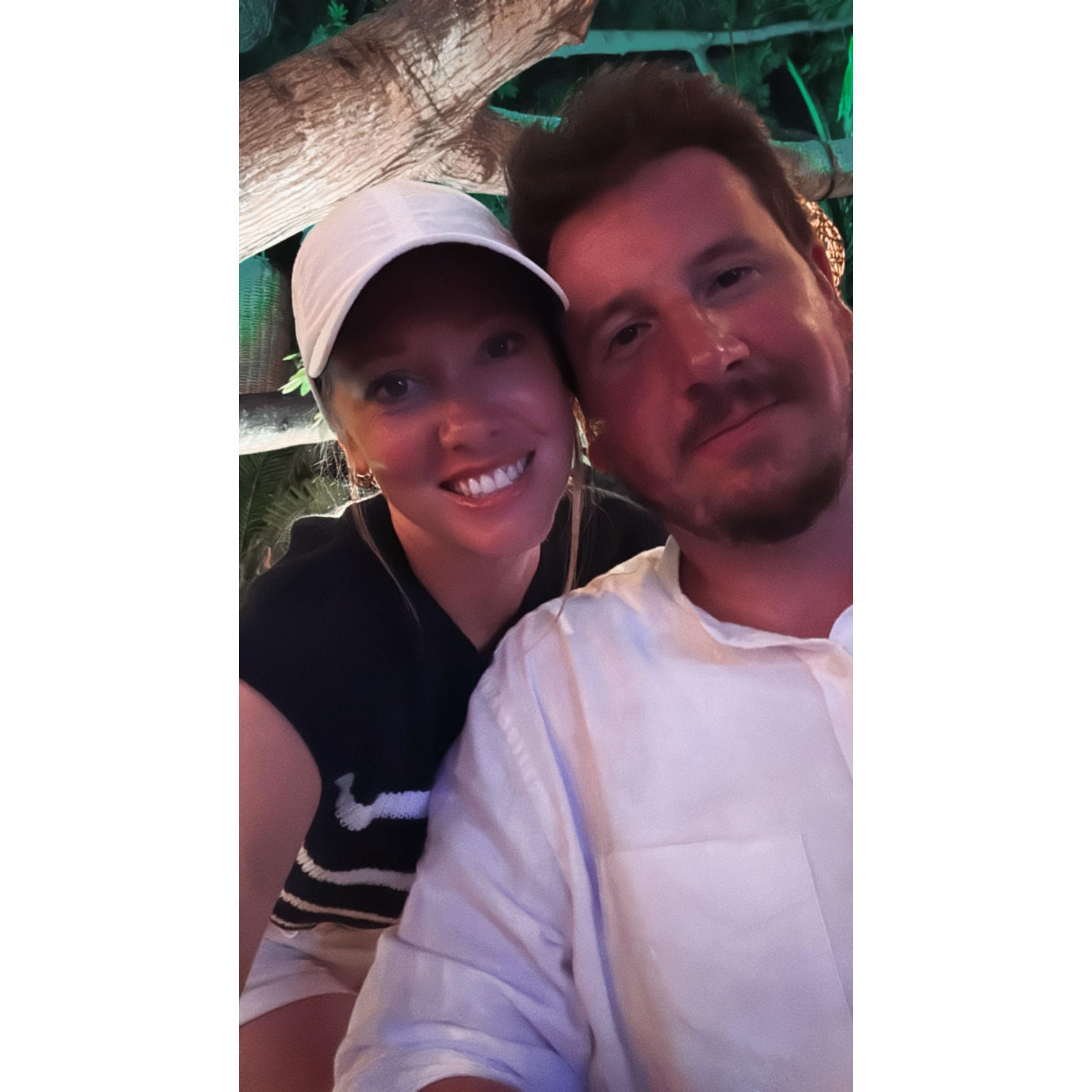 Grabbing sushi right after getting engaged. Best sushi ever!