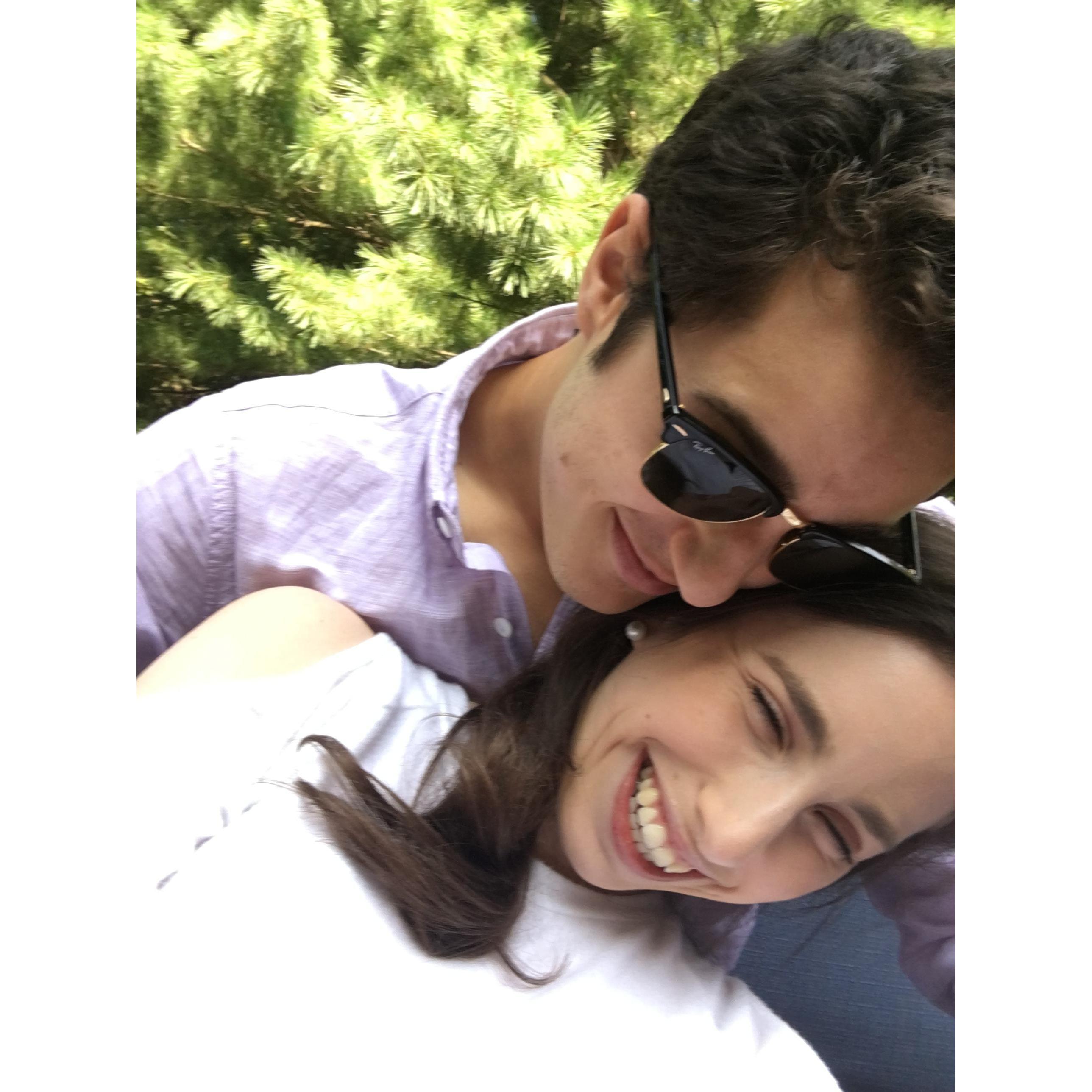 He keeps her laughing... :)
