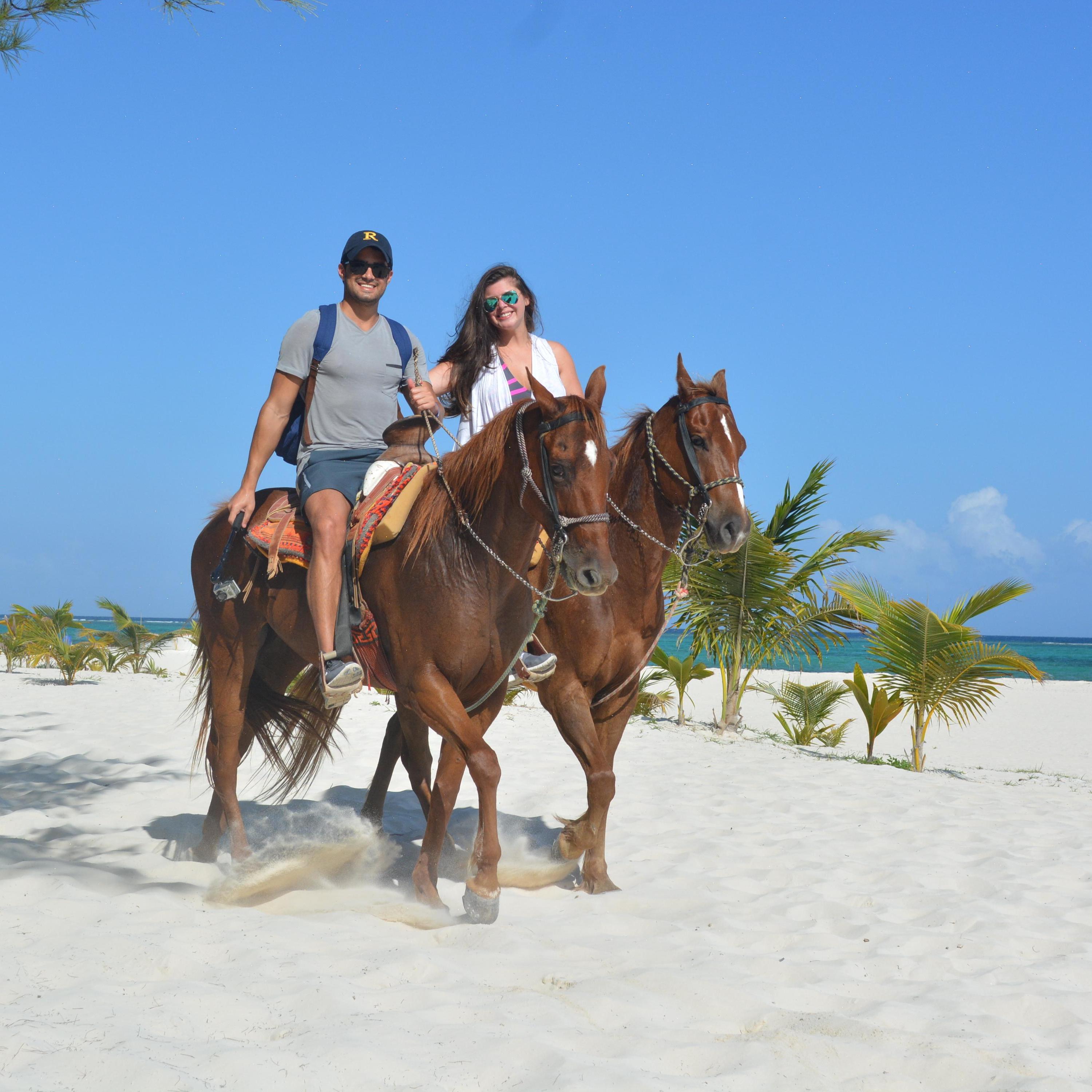 Riding horses in Maroma, Mexico