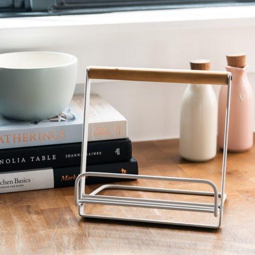 Grey & Wooden Cookbook Holder