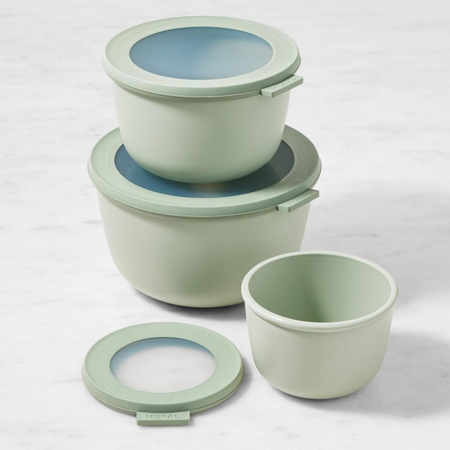 Mepal Round Nested Deep Food Storage Containers, Nordic Jade