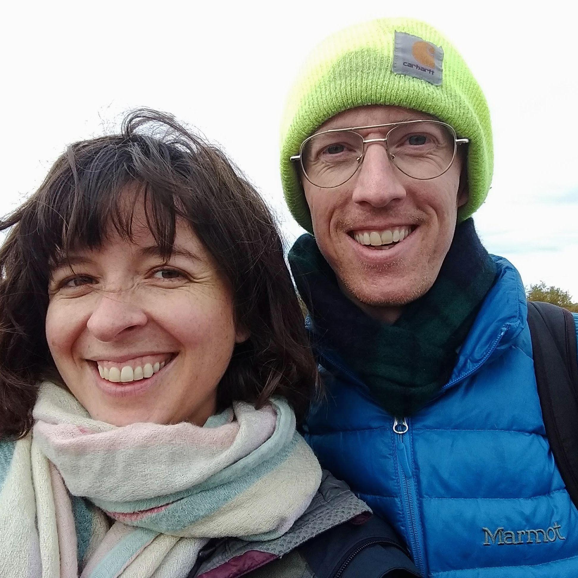 Staying warm on a hike in Iceland.