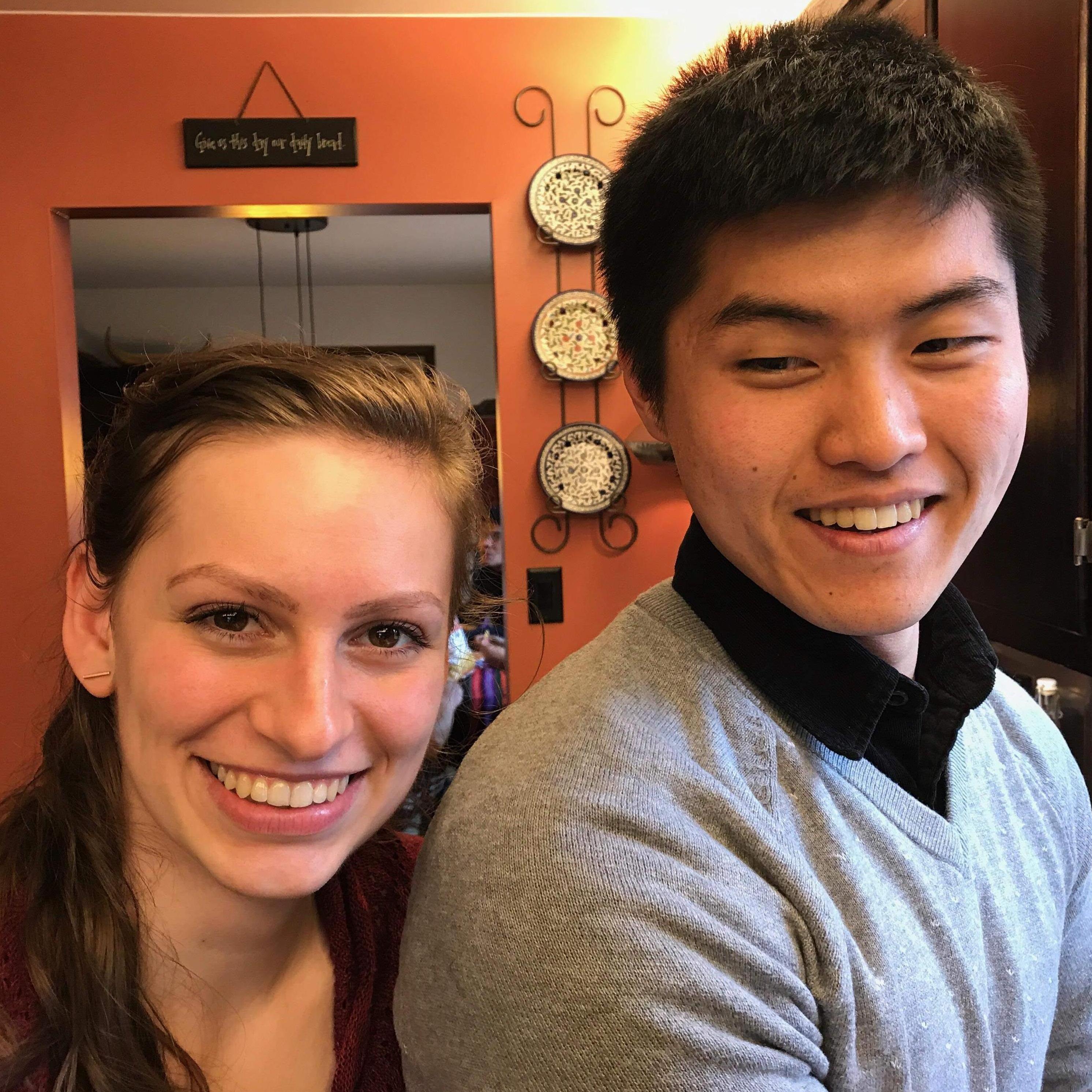 We are at Abbey's wedding! I am on dish-washing duty and Elizabeth popped-in to say hi. Aunt Molly took this picture for us. (01/2019, Harrisburg, PA)