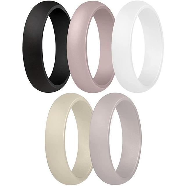 ThunderFit Women’s Silicone Wedding Ring - Rubber Wedding Band - 5.5mm Wide, 2mm Thick