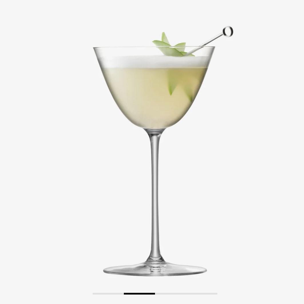 Martini Glass x 4 7oz, Clear | Borough | LSA Drinkware