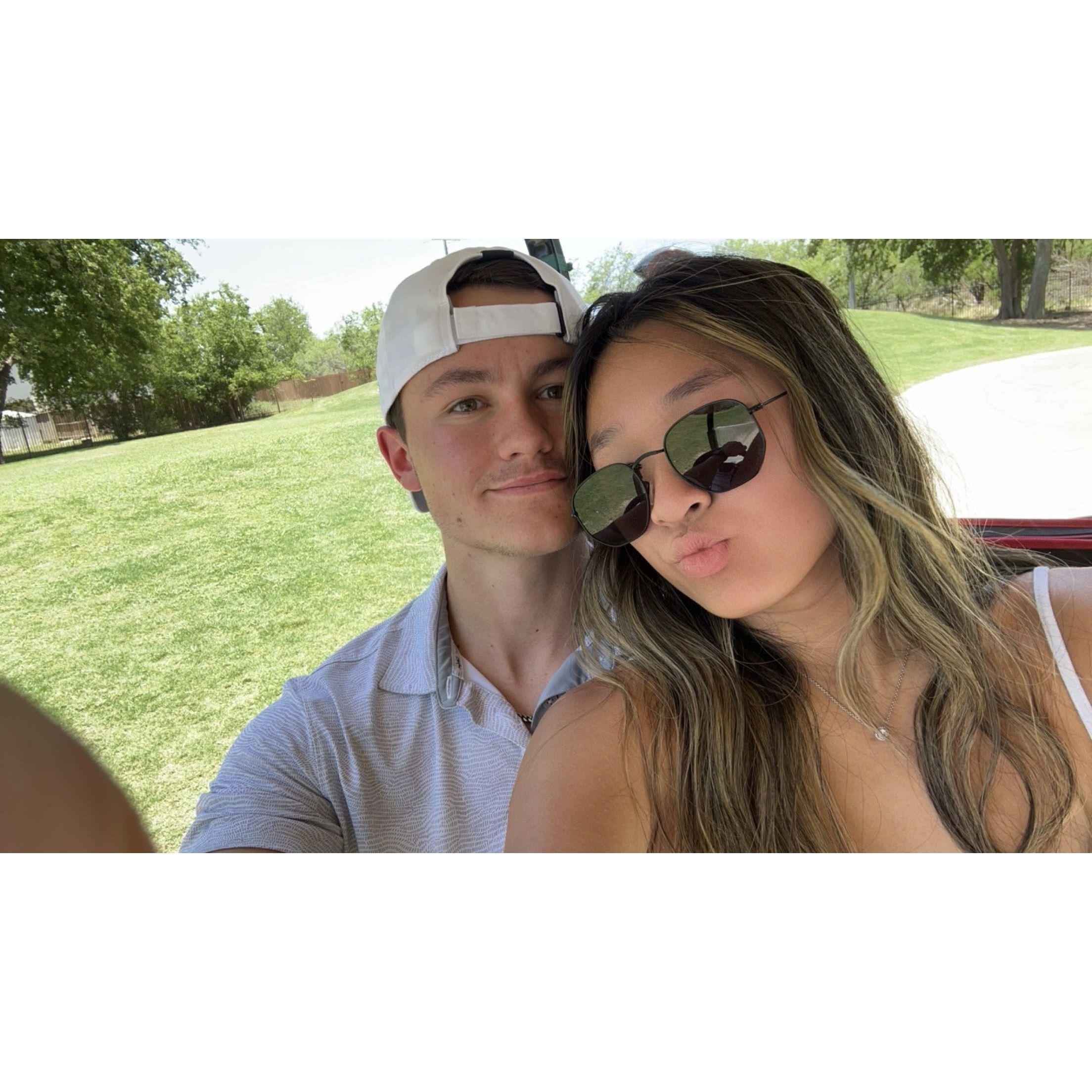 June 2024, golfing in San Antonio