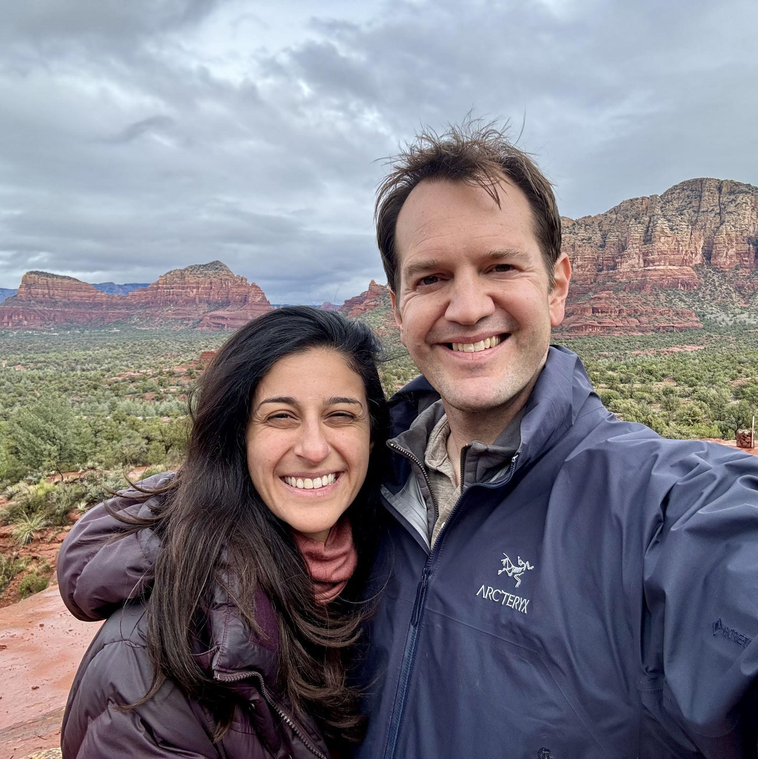 Hiking in Sedona! It was stunning even with all the rain we had on our trip!