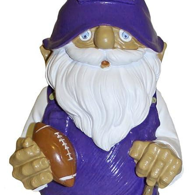 FOCO James Madison JMU Dukes Garden Gnome, 11 inches Tall