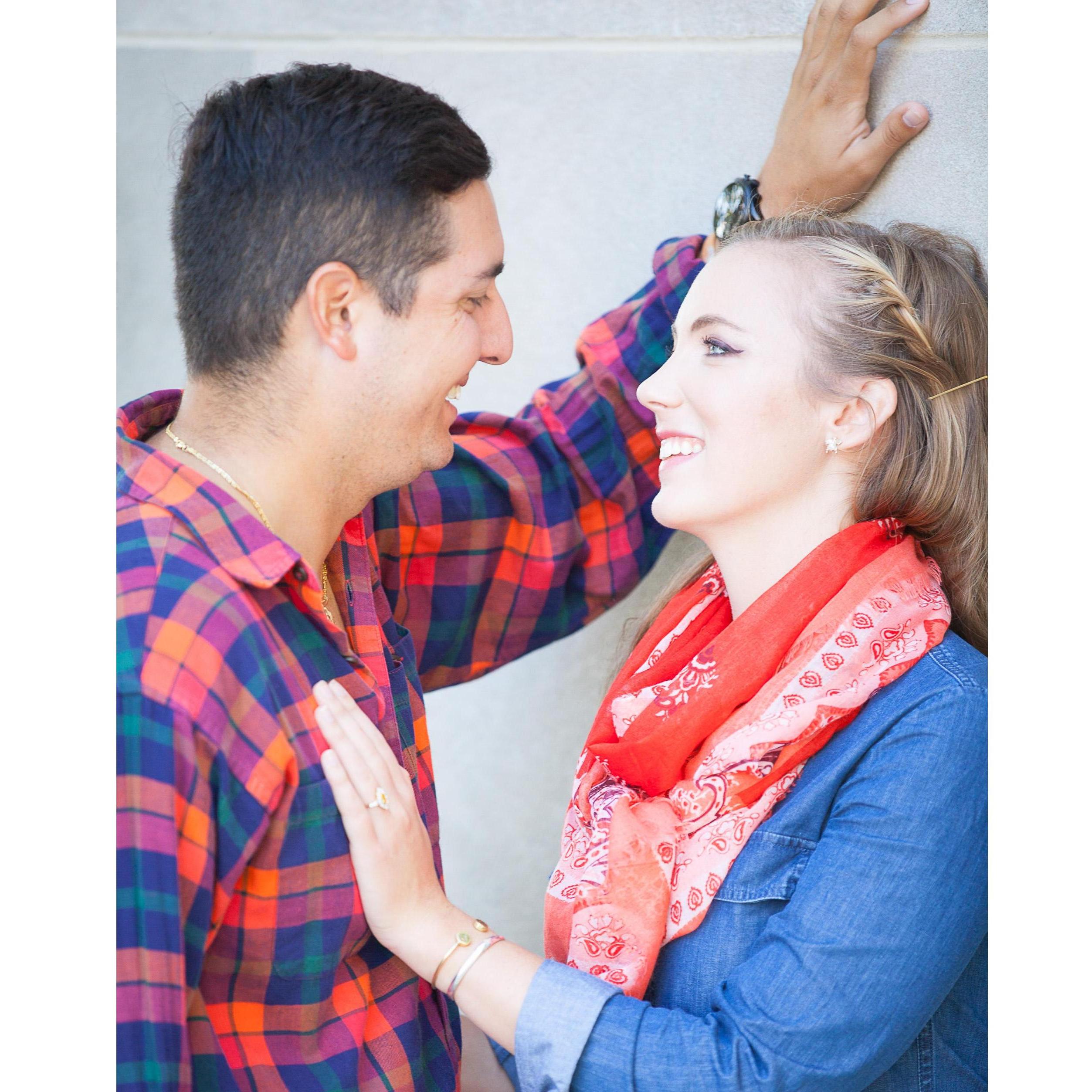 Engagement photo shoot at Virginia Tech