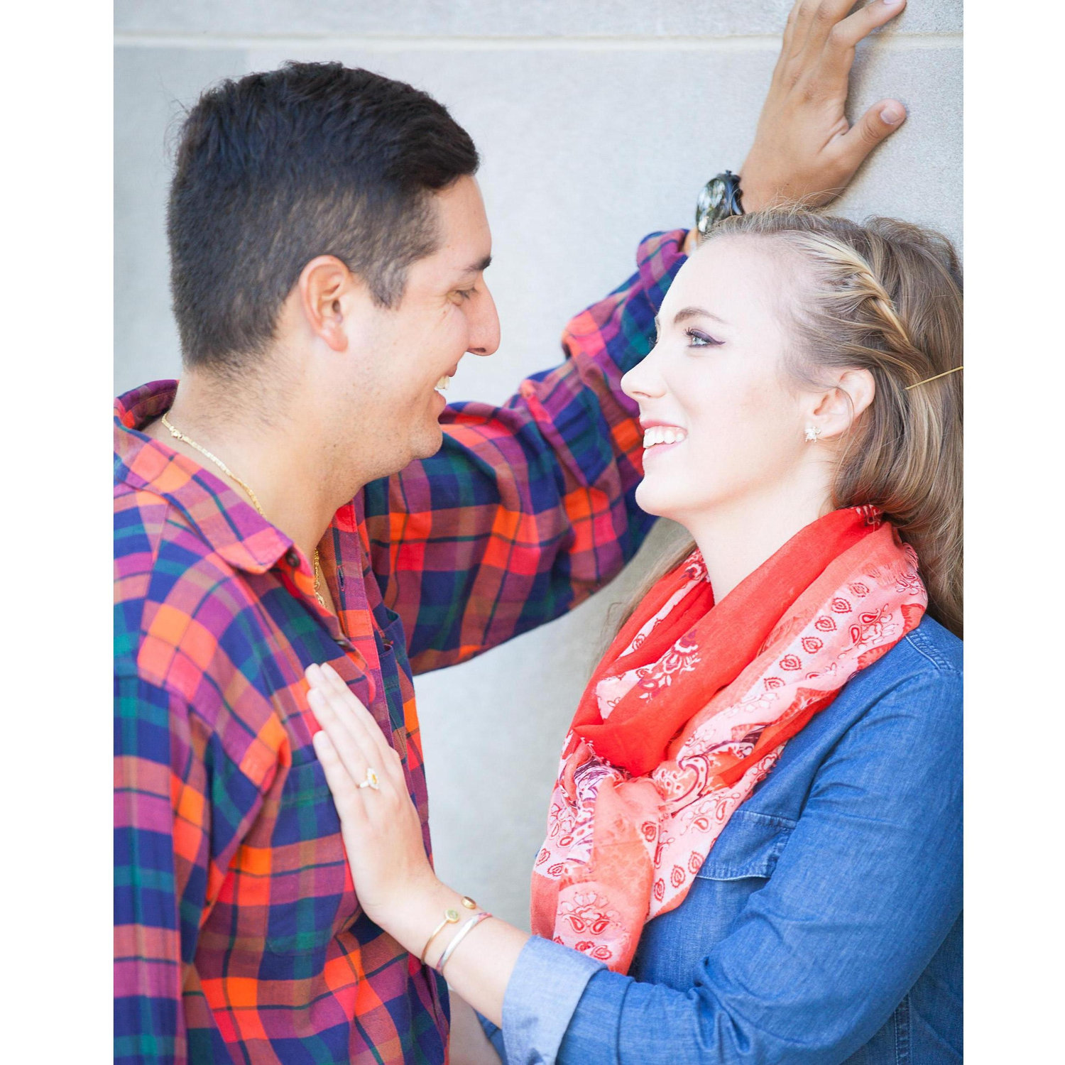 Engagement photo shoot at Virginia Tech
