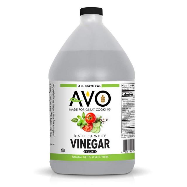 AVO 1 Gallon (128 oz) Pure Natural Distilled White Vinegar - 5% Acidity