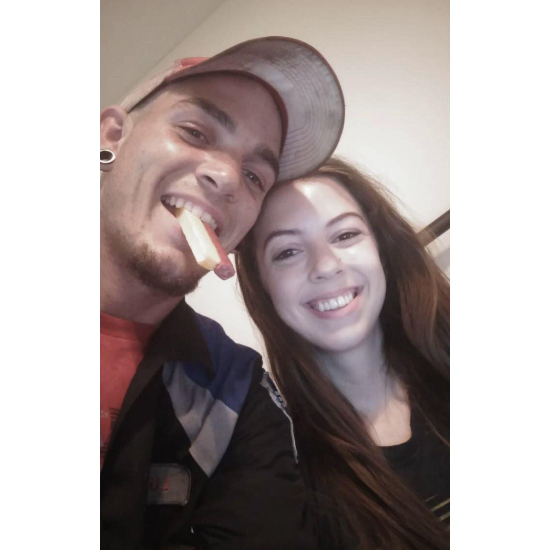 Our first photo as a couple!