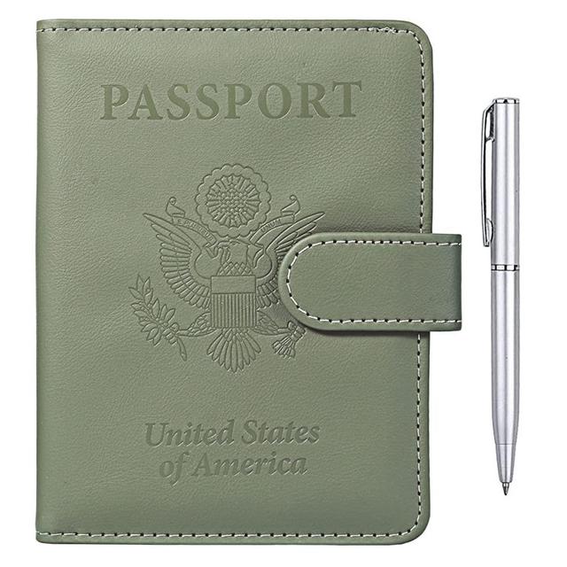 TIGARI Passport Holder Rfid Travel Wallet , Passport and Vaccine Card Holder Combo, Multifunction Passport Wallet for Men Women, Travel Documents Organizer Protector, Airplane Travel Essentials