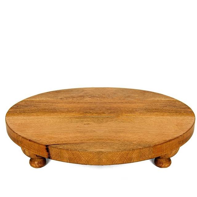 Heritage Lace Artisan Wood 16" Footed Board, Natural, 40 (FH-042)