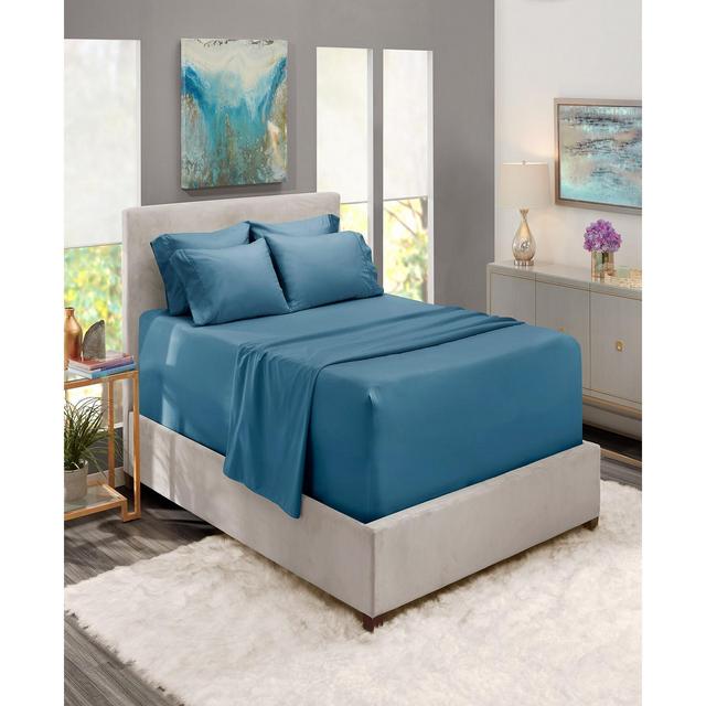 Nestl Bedding 6 Piece Extra Deep Pocket Bed Sheet Set, King