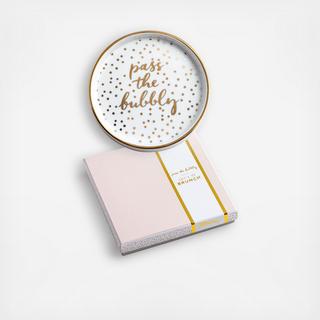 Pass The Bubbly Wine Coaster