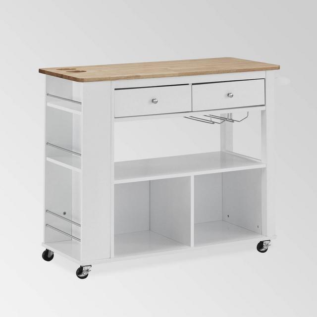 Cato Kitchen Cart White - Christopher Knight Home