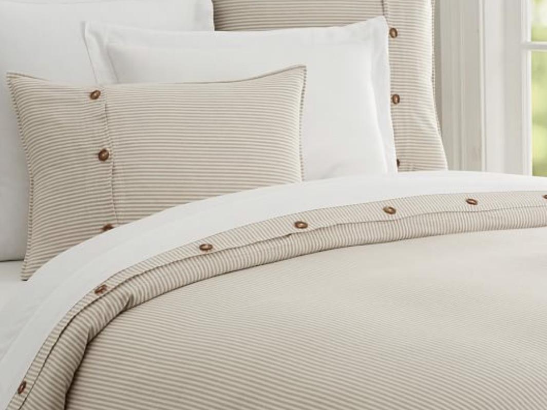Wheaton Stripe Duvet Cover & Sham - Flax
