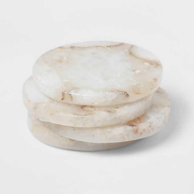 4pk Stone Salt Agate Coasters - Threshold™