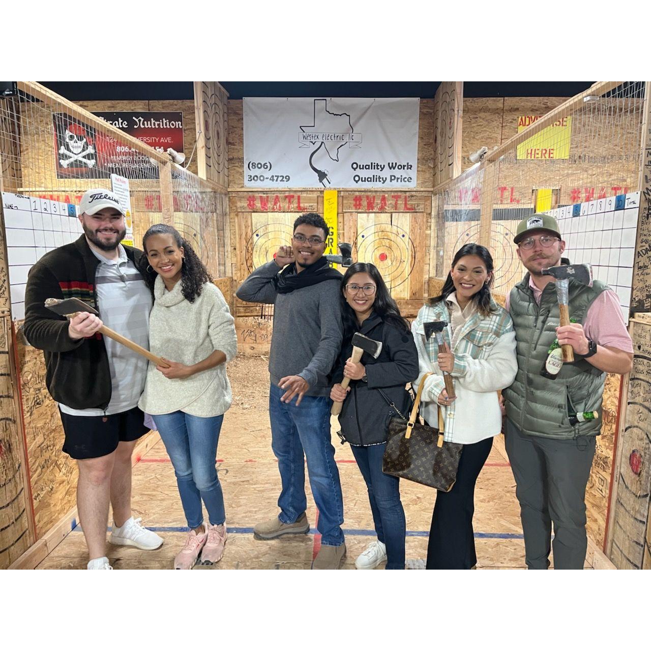 Grab Axes in Lubbock, Tx with some of our favorite people!