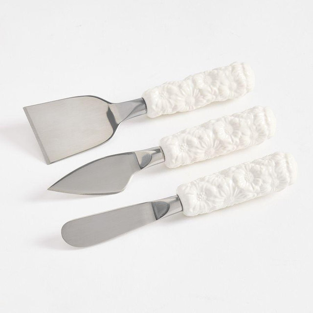 Floral Bunny Cheese Knives - Set of 3