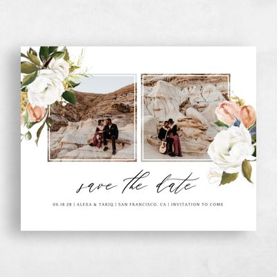 White Photo Wedding Save the Date - Octavia Photo