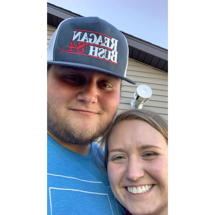 Our first picture together, meeting Rod and Kari!