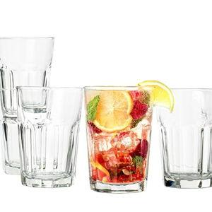 Vikko Drinking Glasses, 11 Ounce Large Glass Cups, Durable Glasses Set of 12, Stackable Water Glass, Highball Heavy Base Tumblers, Dishwasher Safe