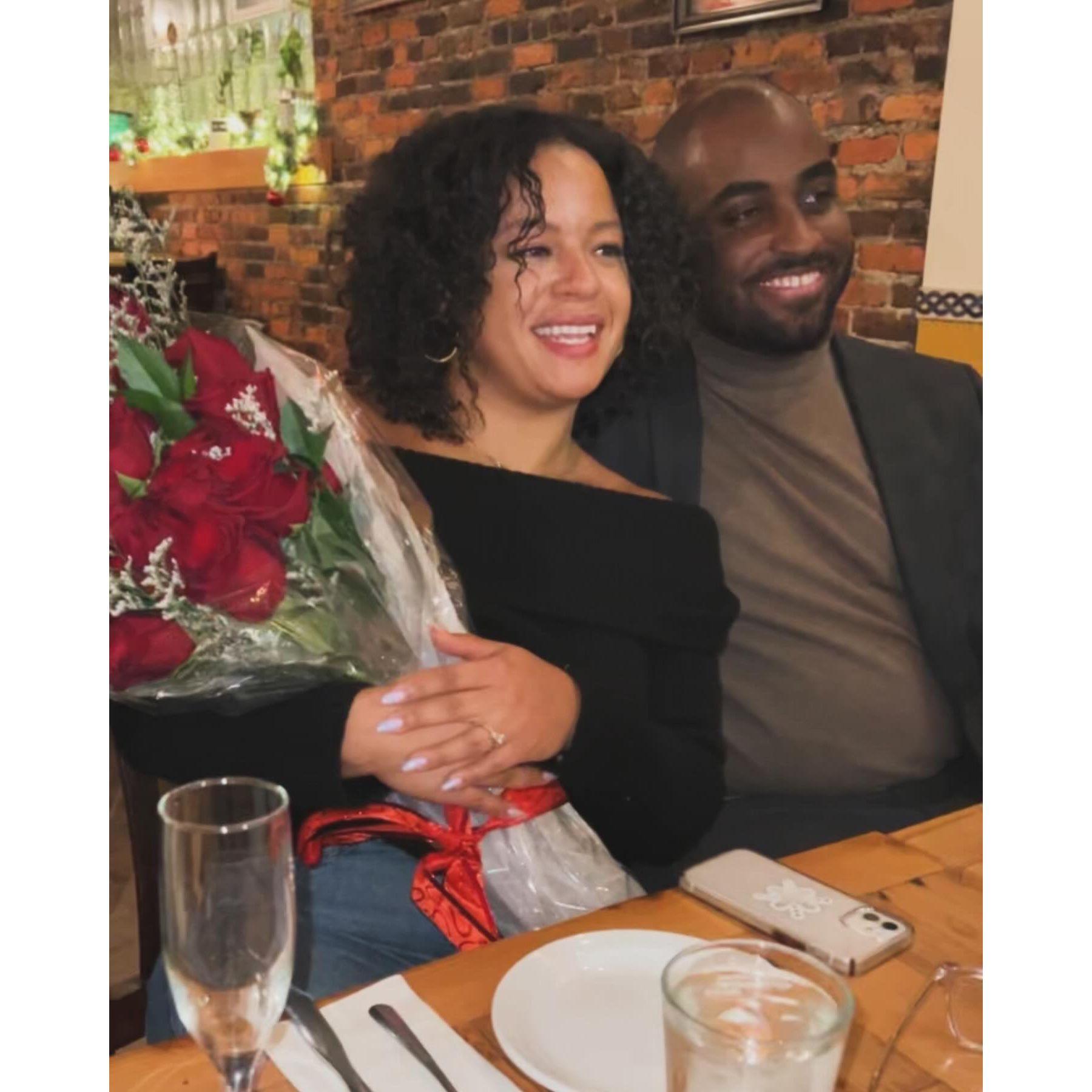 The night we got engaged!