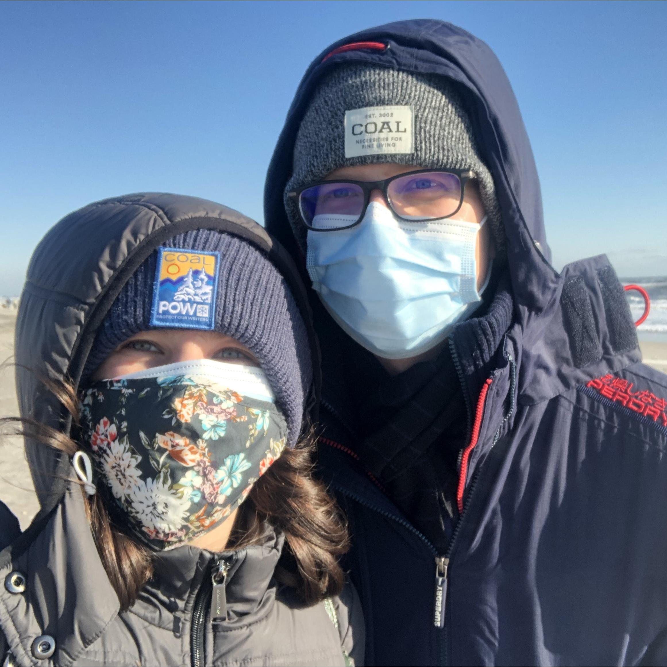 Sarah's love for beaches knows no season