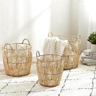 3-Piece Wicker Weave Basket Set